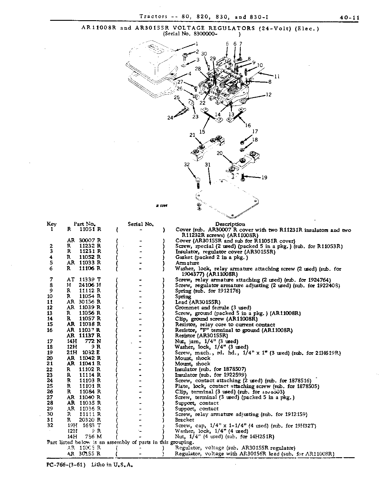 Generator (Parts) (Continued)