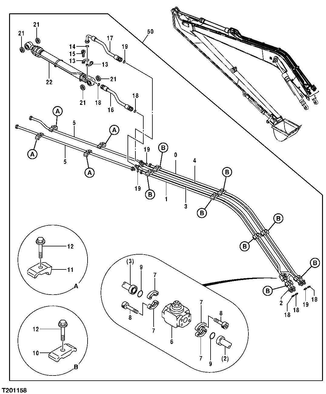 SUPER LONG FRONT BOOM LINES AND HOSES (01NOV04- )