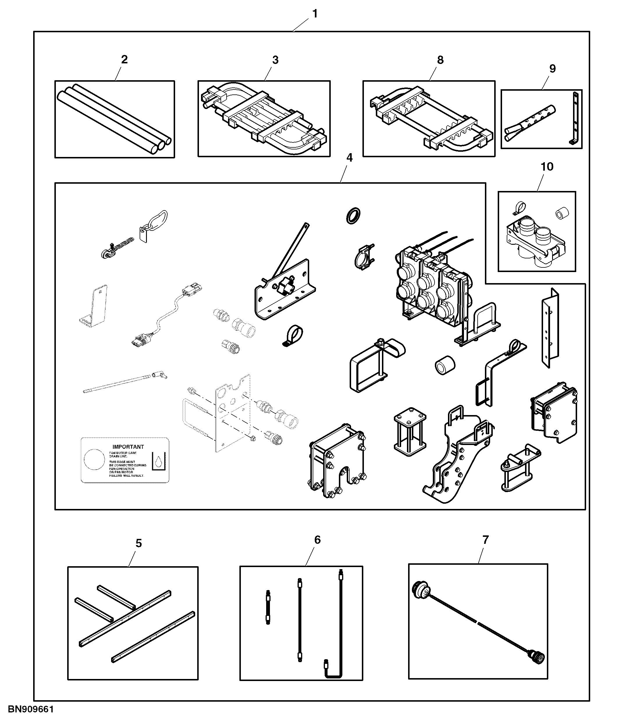 Attachment, Air Distribution Package, 16 Row, Tow-Behind Cart