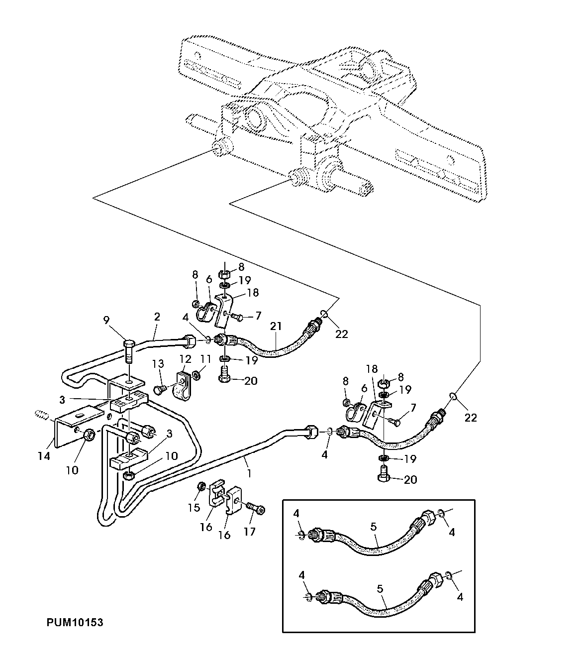Hydrostatic Steering, Oil Lines, W/ O Front Wheel Drive