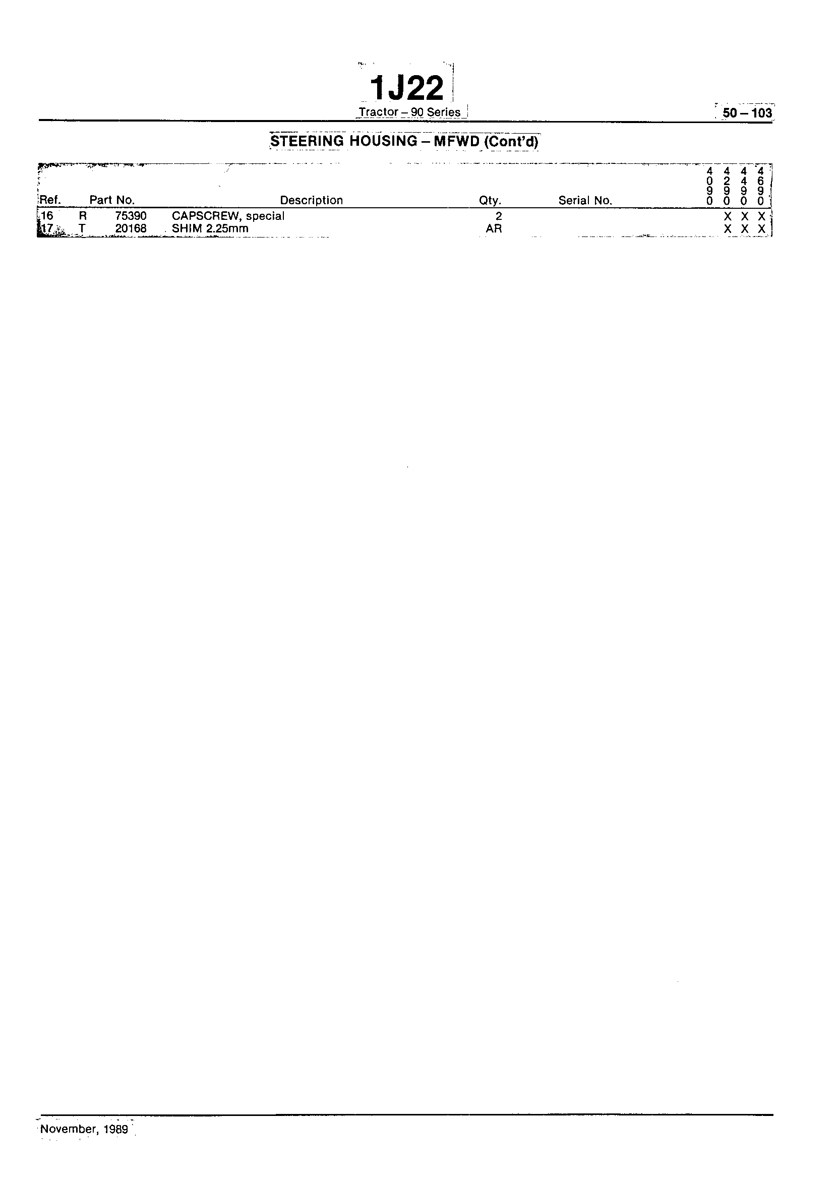 Power Train Steering Housing - MFWD Axle (Continued)
