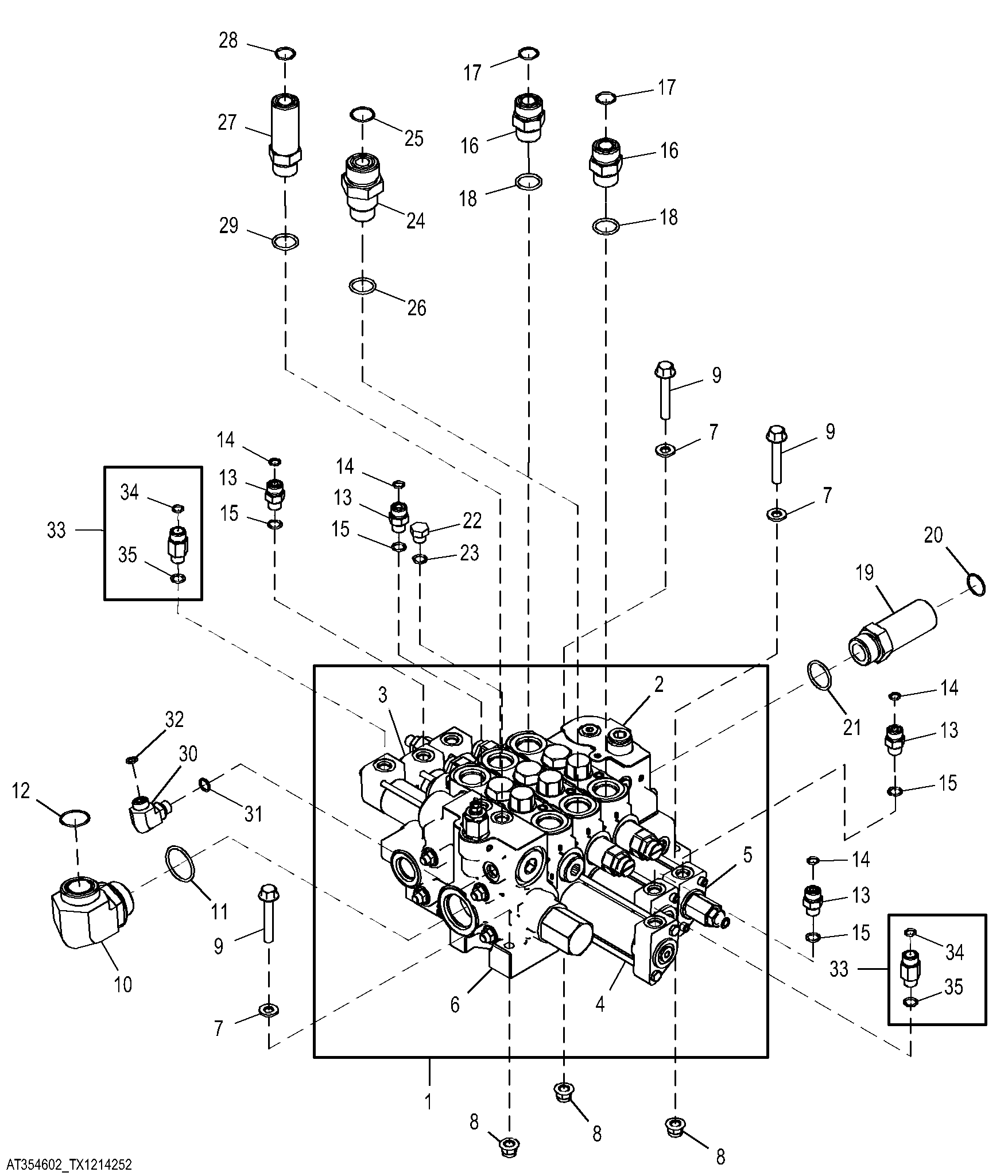 Three Spool Loader Control Valve (High Lift)