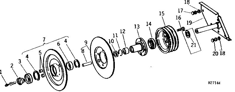Lower Countershaft And Sheaves For Platform And Feeder House Variable Belt Drive