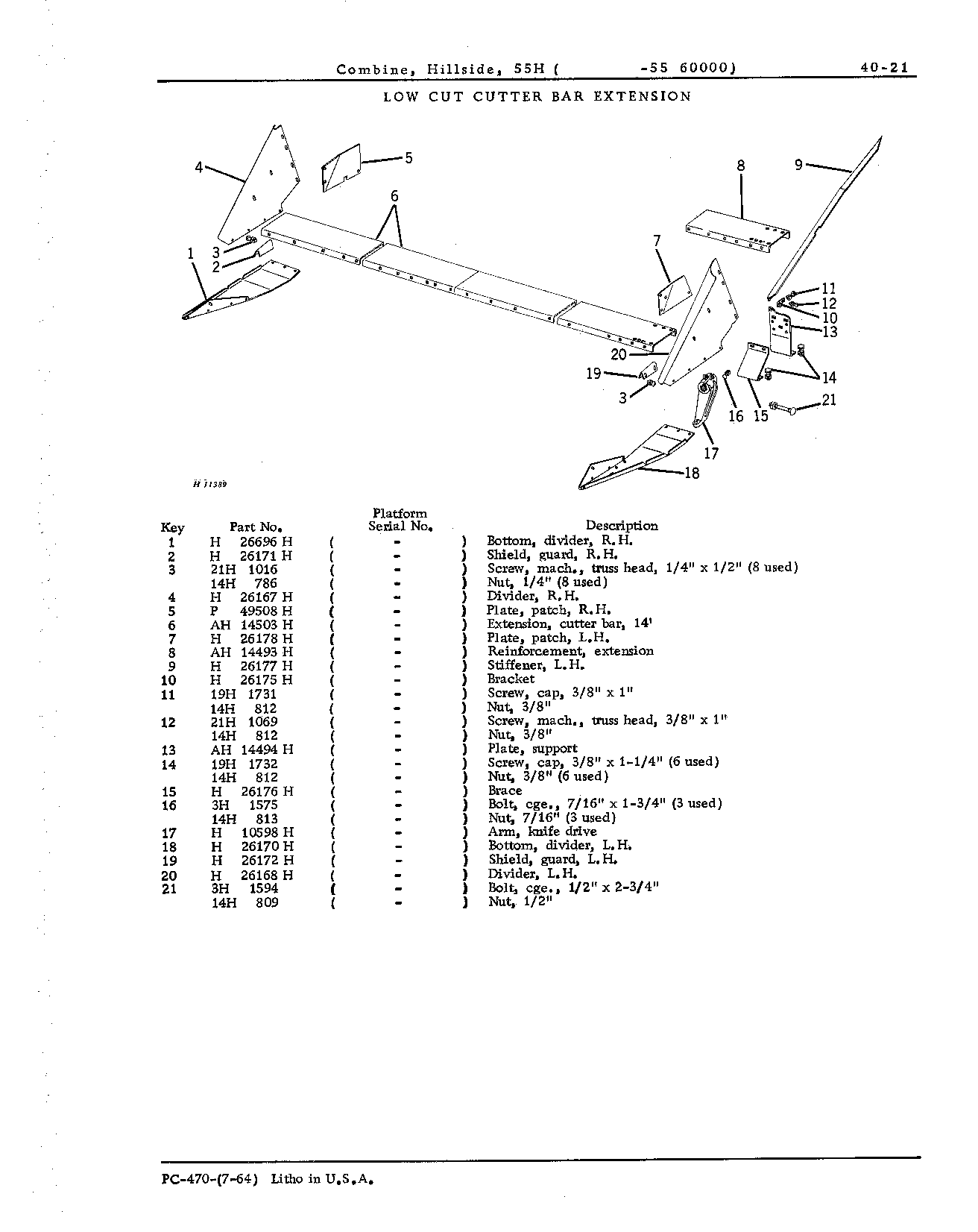 Low-cut cutter bar extension
