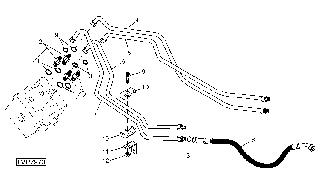 SCV HYDRAULIC LINES (FOURTH AND FIFTH SELECTIVE CONTROL VALVE)