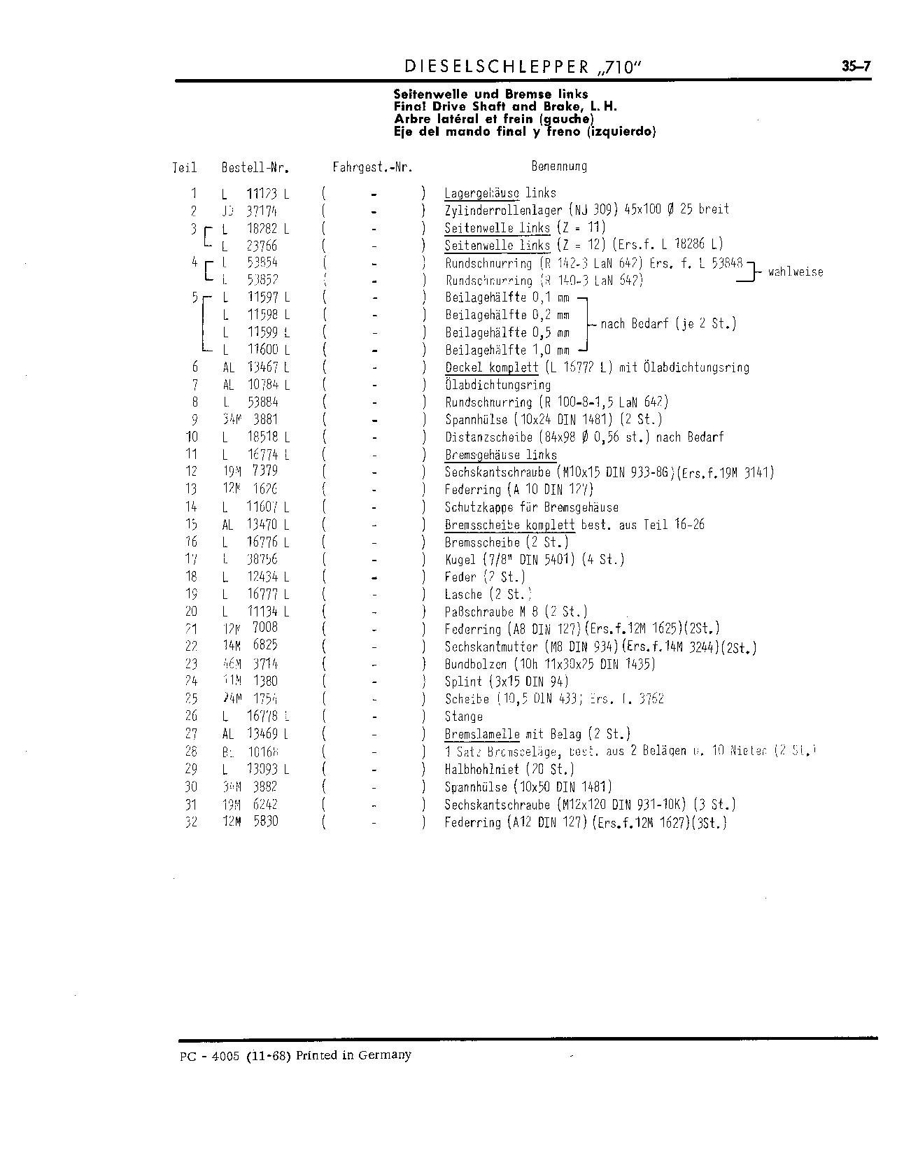 Brake Disk (Continued)