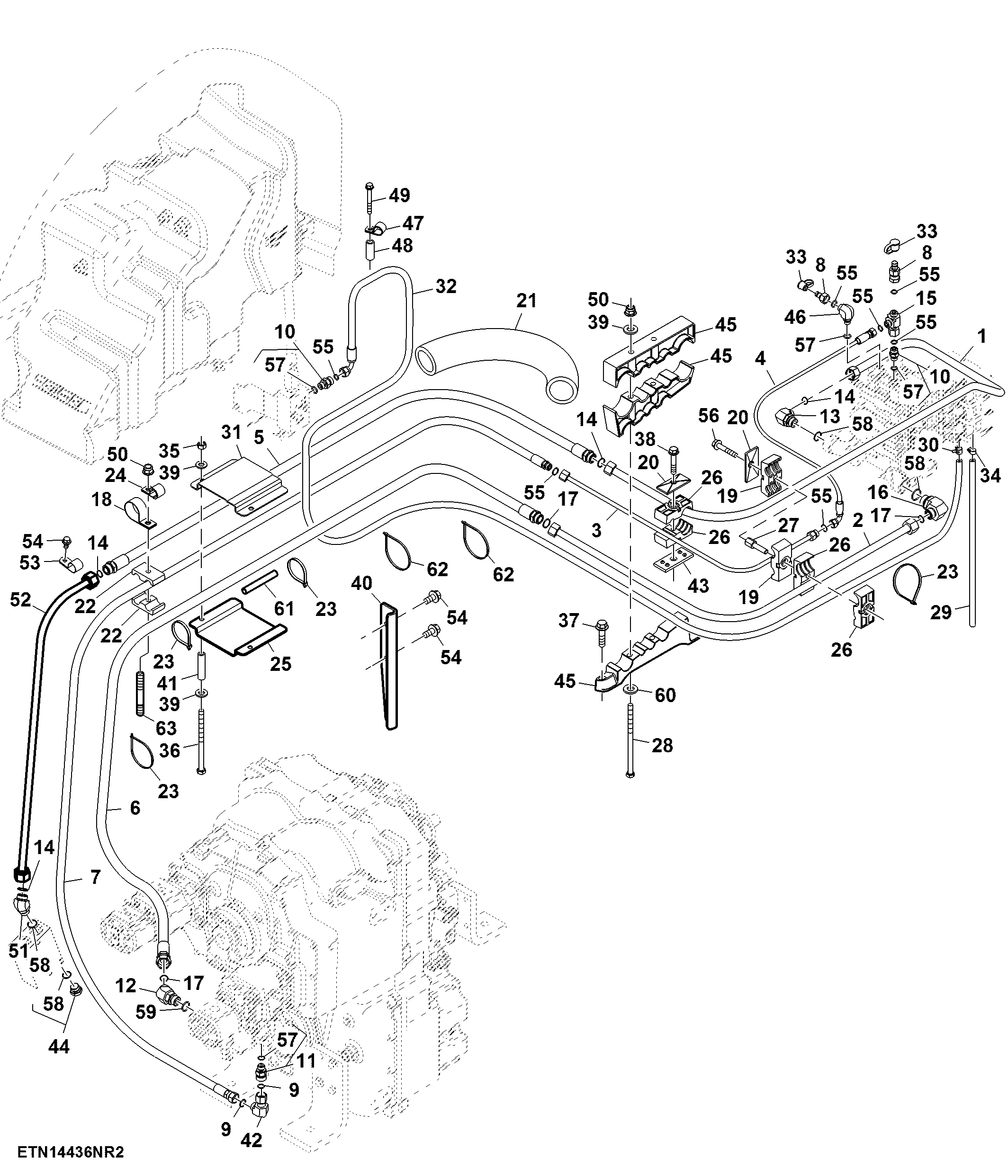Selective Control Valve Lines, W/O Hitch, PST