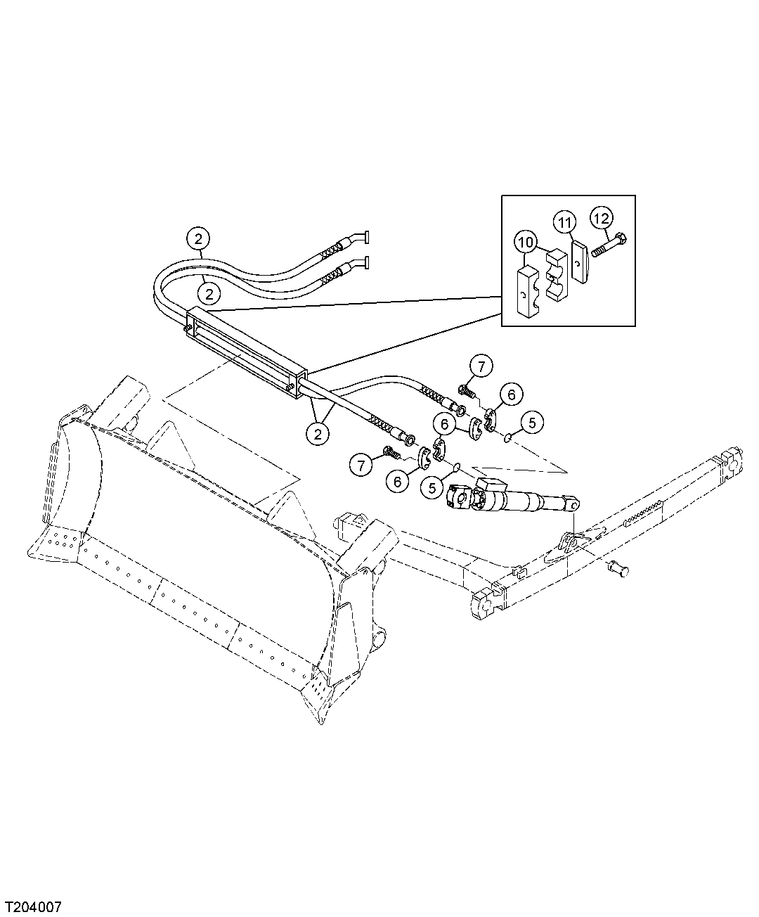 BLADE PITCH CYLINDER HYDRAULIC HOSES (WITH SEMI-U BLADE)