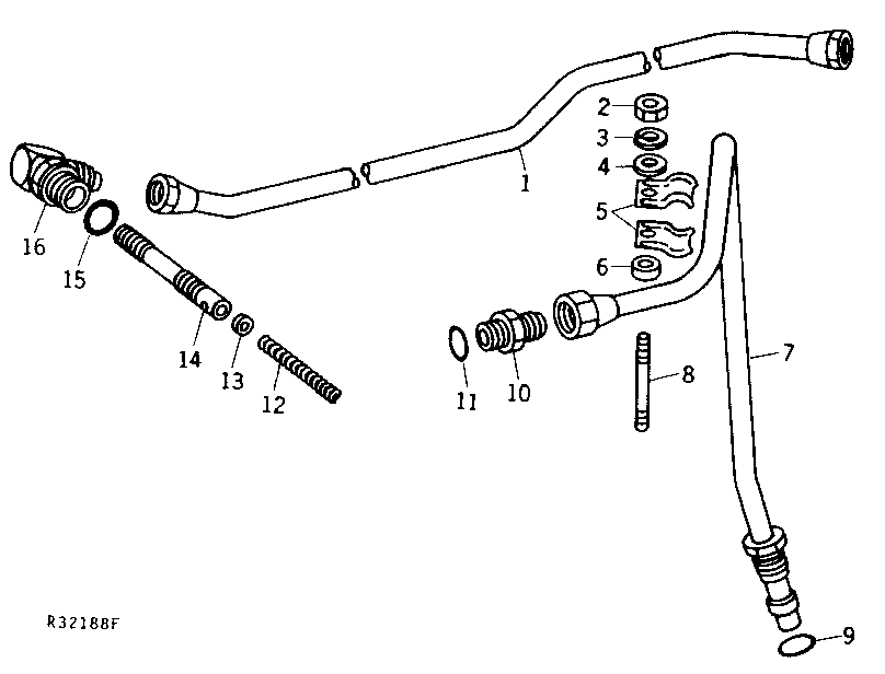 Pressure Control Valve, Pressure Lines, Rear