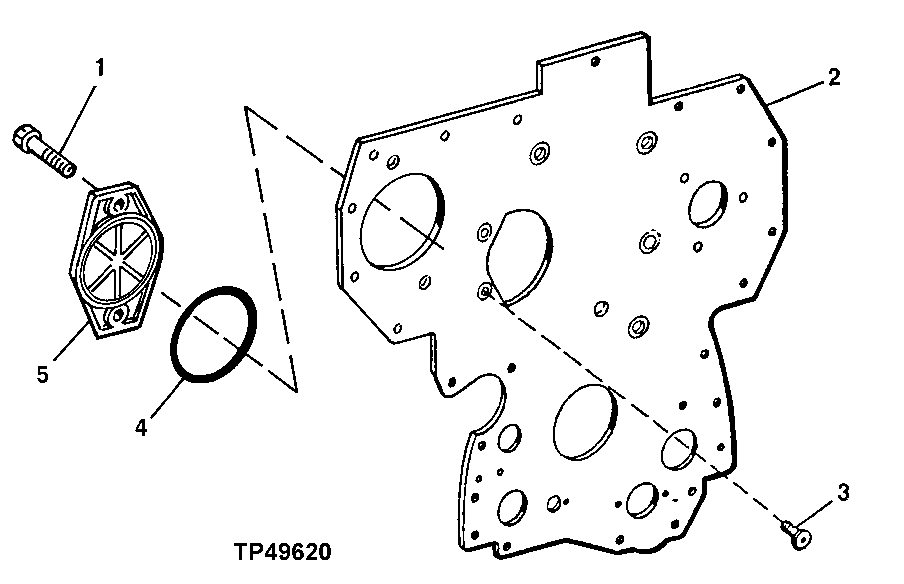 ENGINE FRONT PLATE WITHOUT REAR AUXILIARY FUNCTION