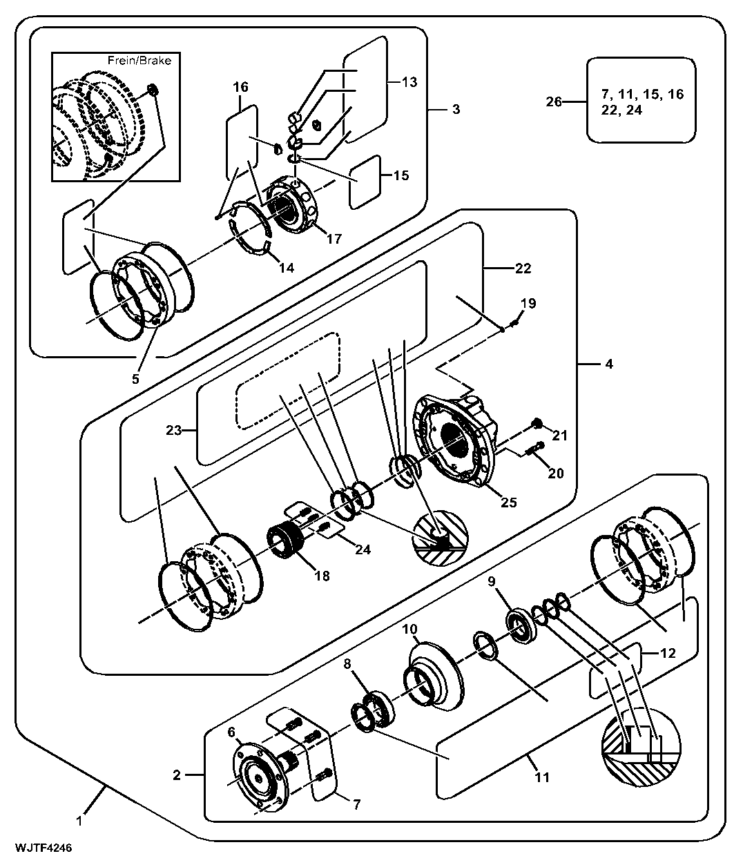 Hydraulic Motor, Feed Rolls, (Poclain 627 cc) ( - 000414)
