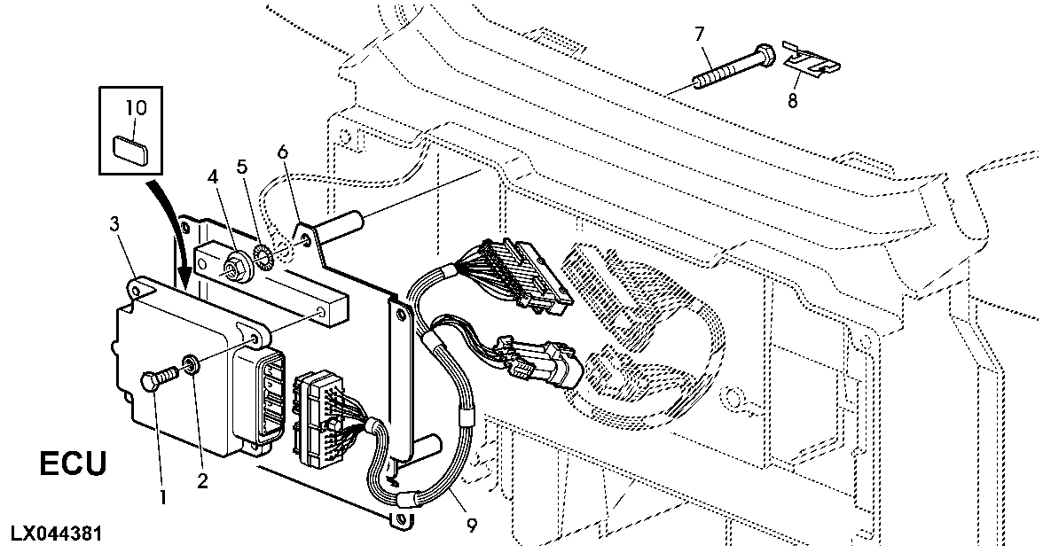 ENGINE CONTROL UNIT WITH HARNESS FOR CAB (ECU, LEVEL 12)