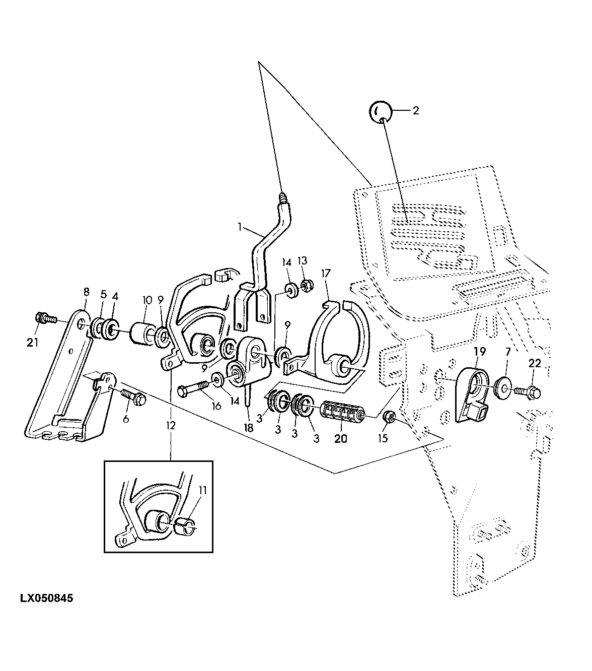 RANGE SHIFTING, POWRQUAD WITH REVERSER CONTROL AT SHIFT CONSOLE (ORCHARD TRACTORS)