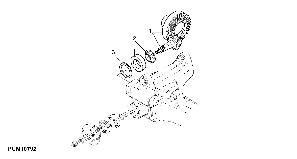 FRONT WHEEL DRIVE AXLE, BEVEL GEAR SET (DANA AXLE)