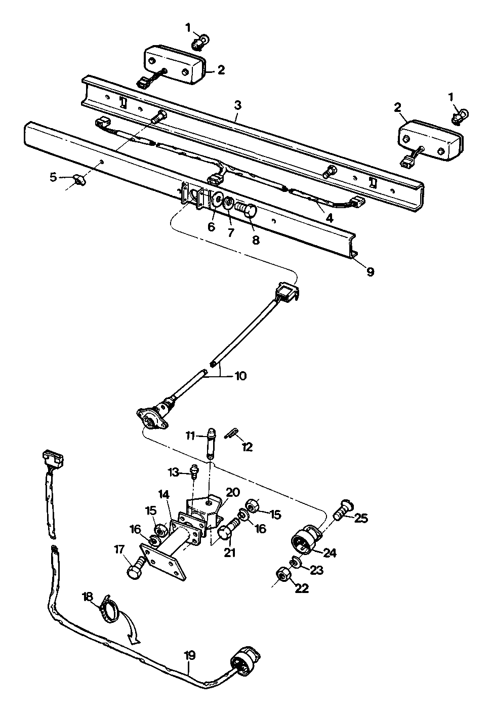 TRANSPORT TRAILER - ELECTRICAL COMPONENTS AND DRAWBAR