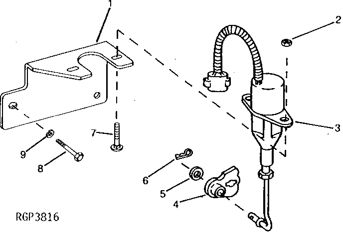 Fuel Shut-Off Bracket And Electric Shut-Off Solenoid (6076) ( - 512892)