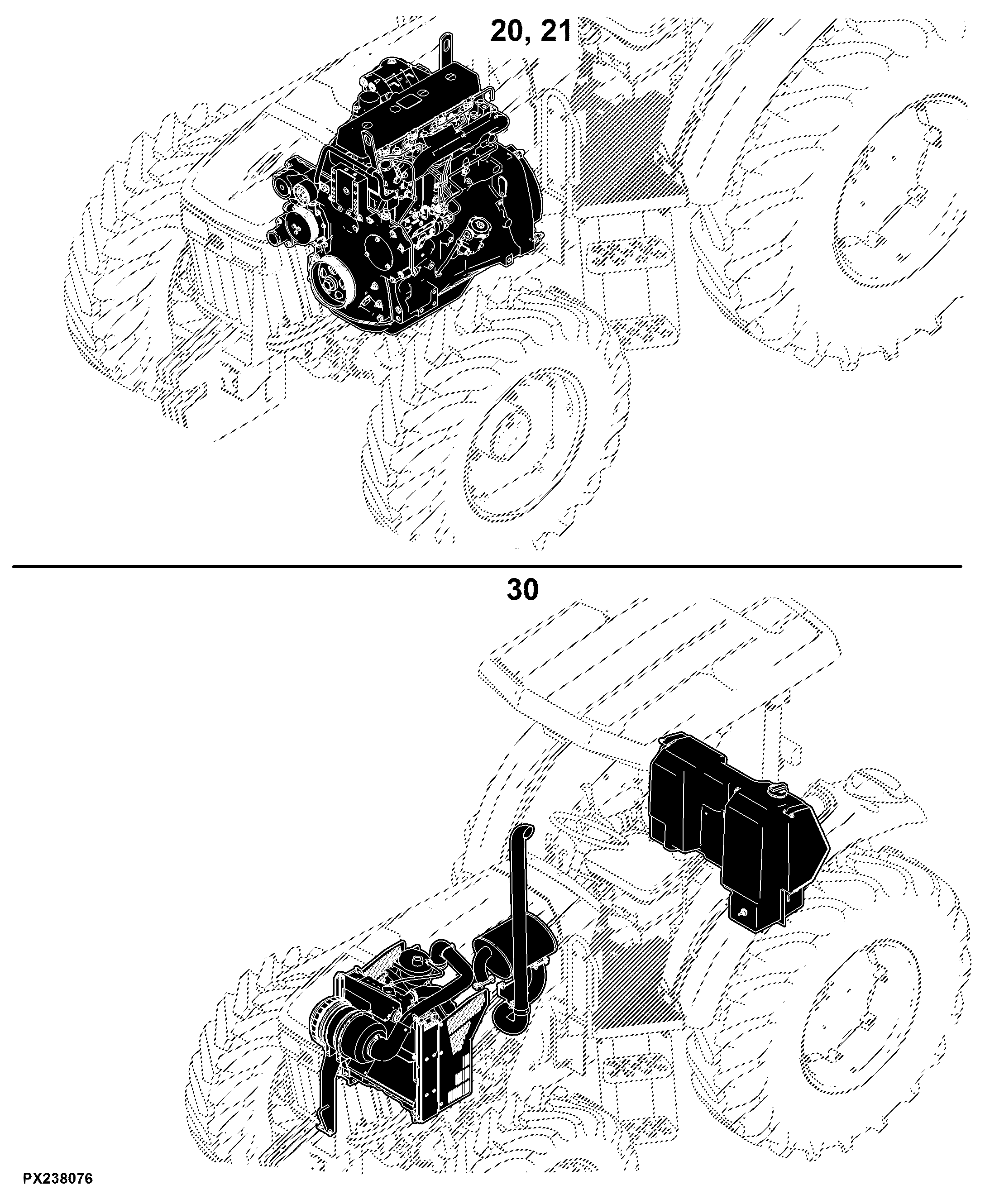 6140D iT4 Tractor (S.N. 050001 - 059999)(S.N. 060000- )(Engine: 4045HP056, 4045HP057)(North America Edition)