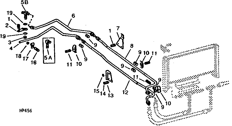 HYDROSTATIC DRIVE UPPER OIL LINES (111901 - )
