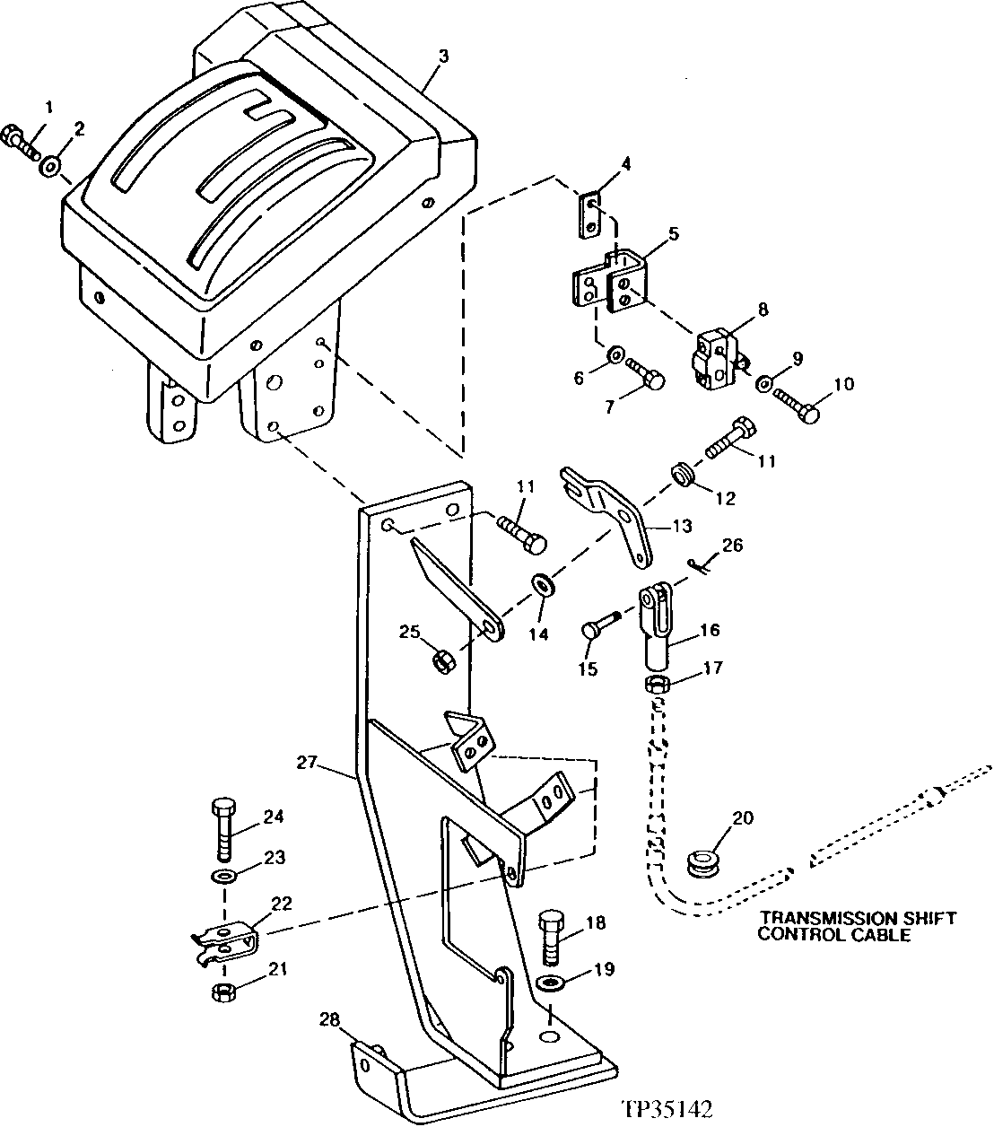 TRANSMISSION CONTROL LEVER HOUSING AND SUPPORT (543490 - )
