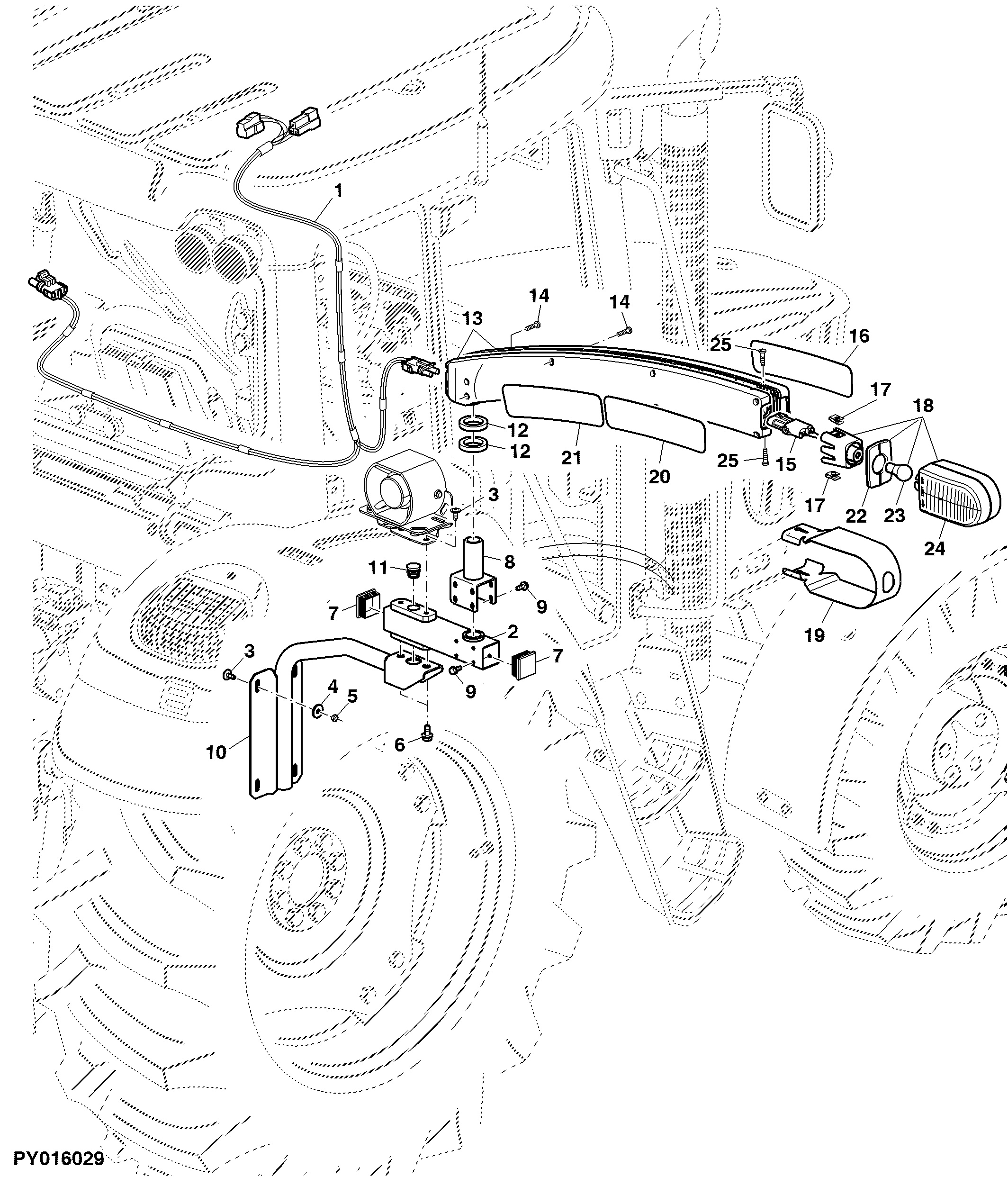 Extremity Warning Lights, Attachment for Twin Tires