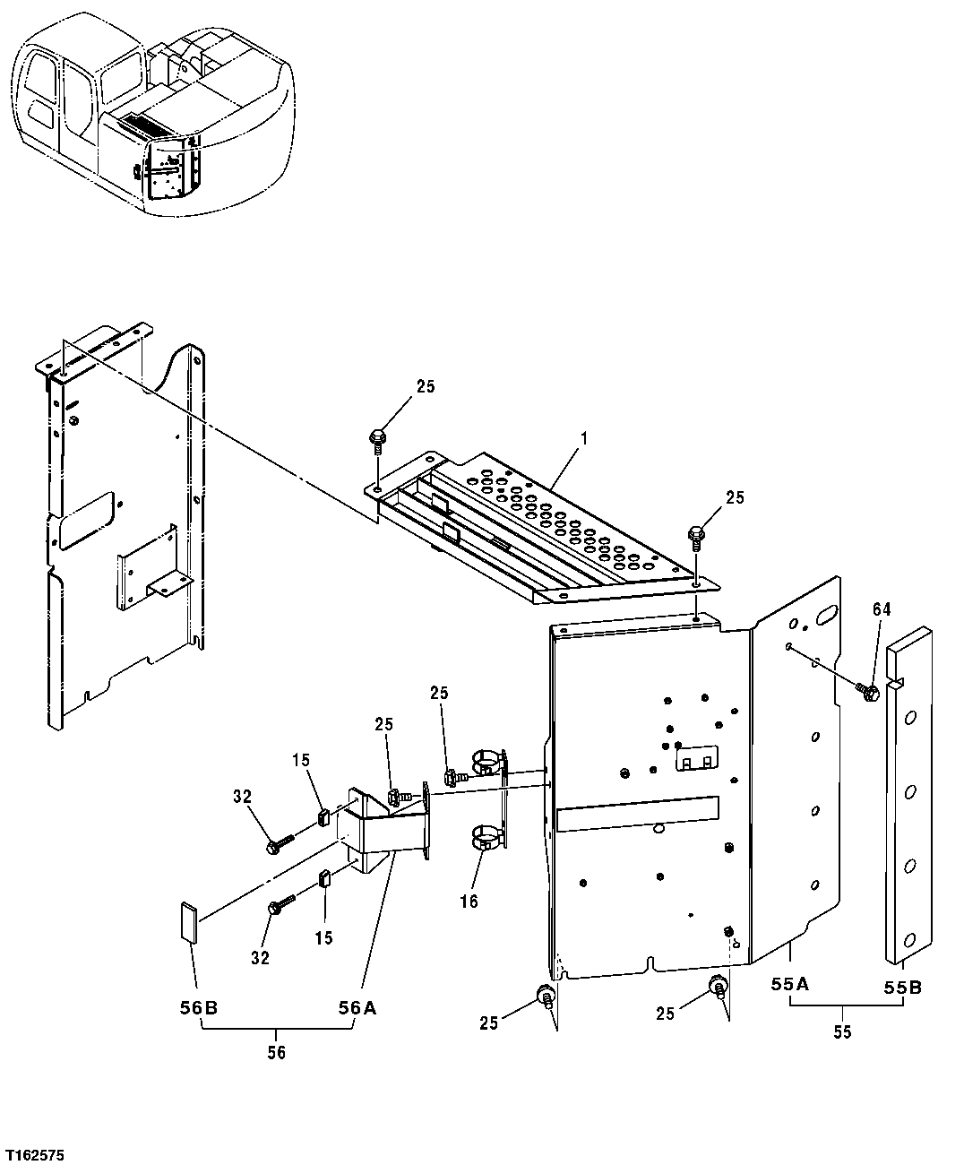 COOLING PACKAGE COMPARTMENT REAR PANEL AND TOP COVER