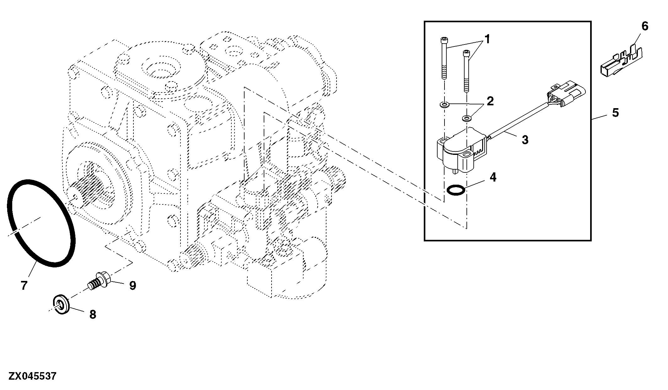 Position Sensor for Hydrostatic Drive Displacement Control Valve