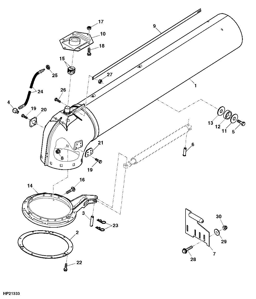 Horizontal Unloading Auger Swivel ( - 735100)
