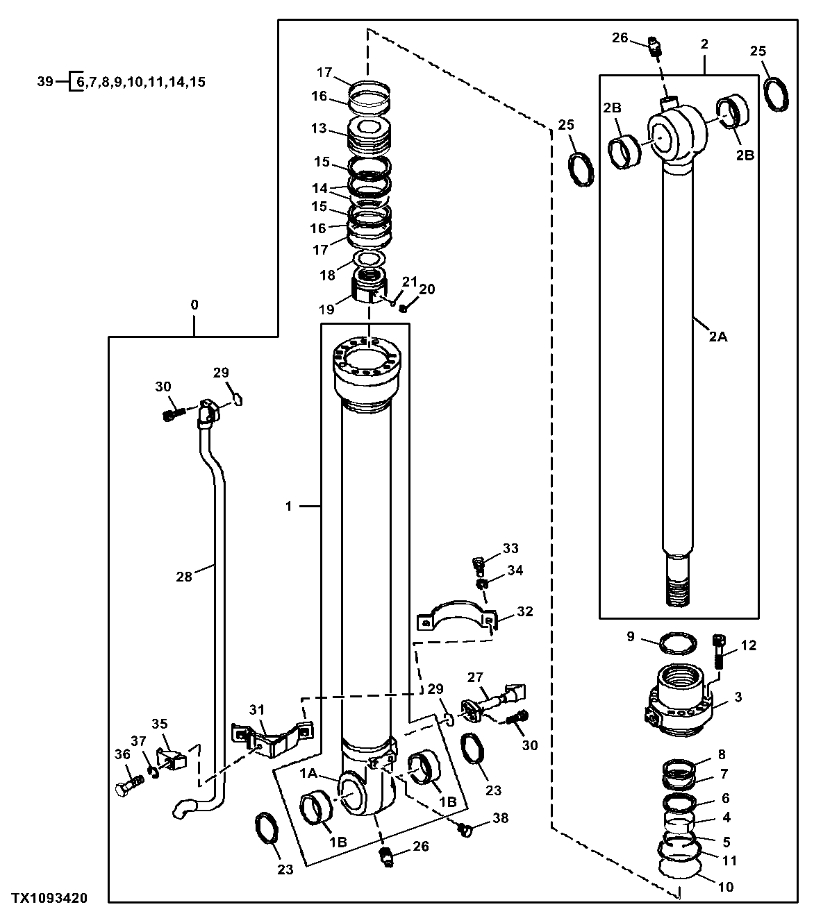 Bucket Cylinder Components, Super Long Front