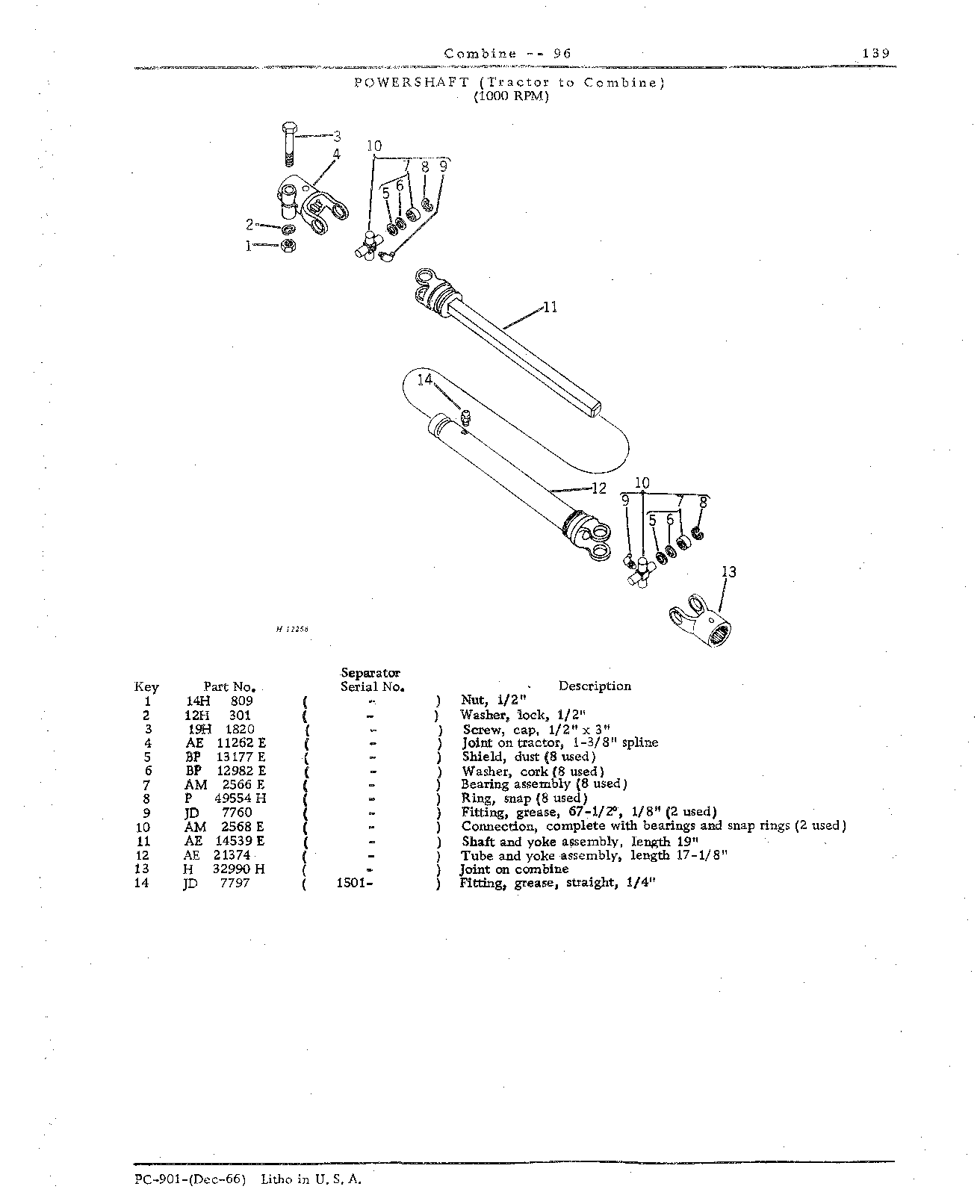 PTO Drive Parts (Continued)