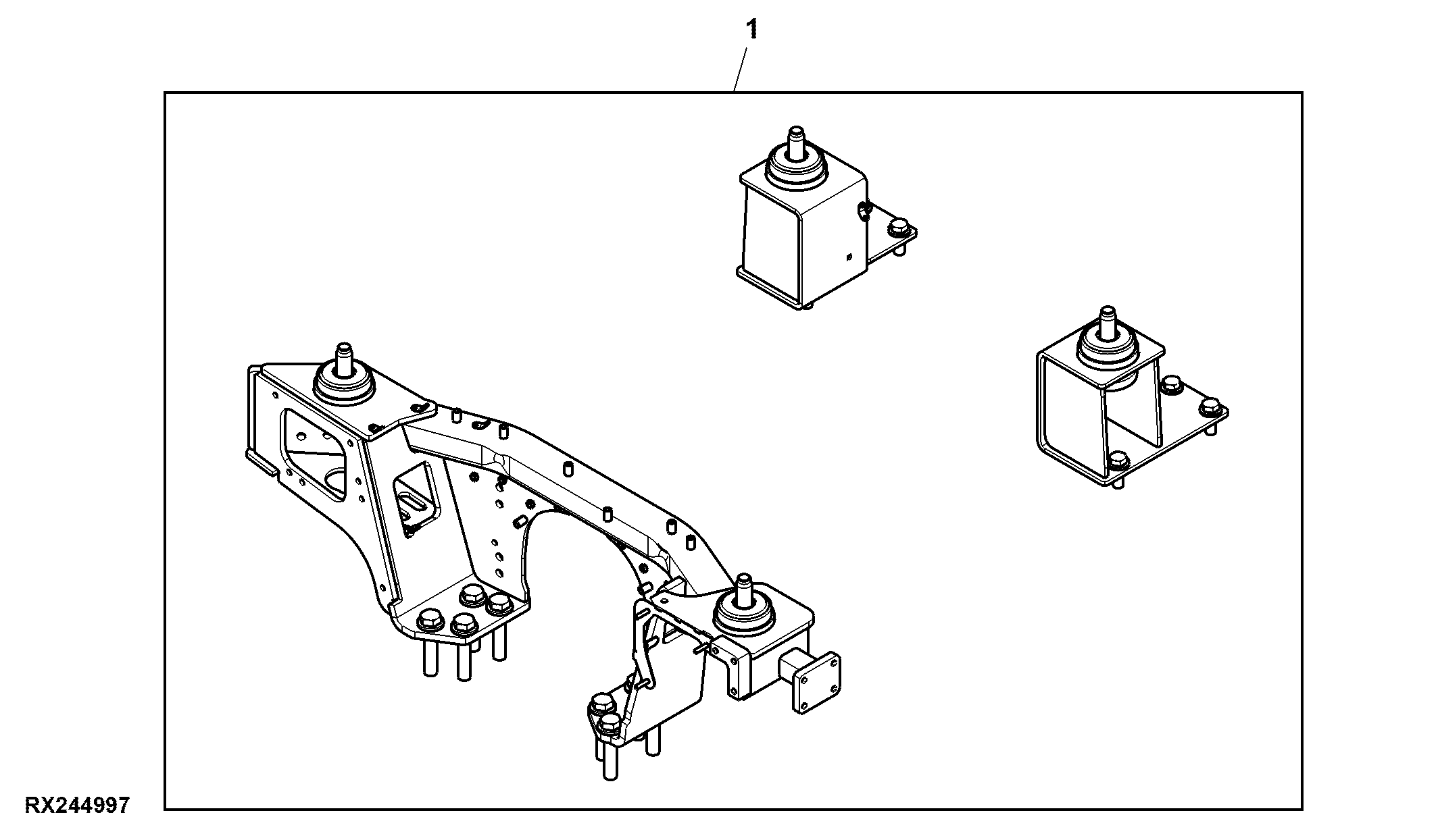 Attachment, Cab Mounts Fixed, Group 47/48/49 Tires
