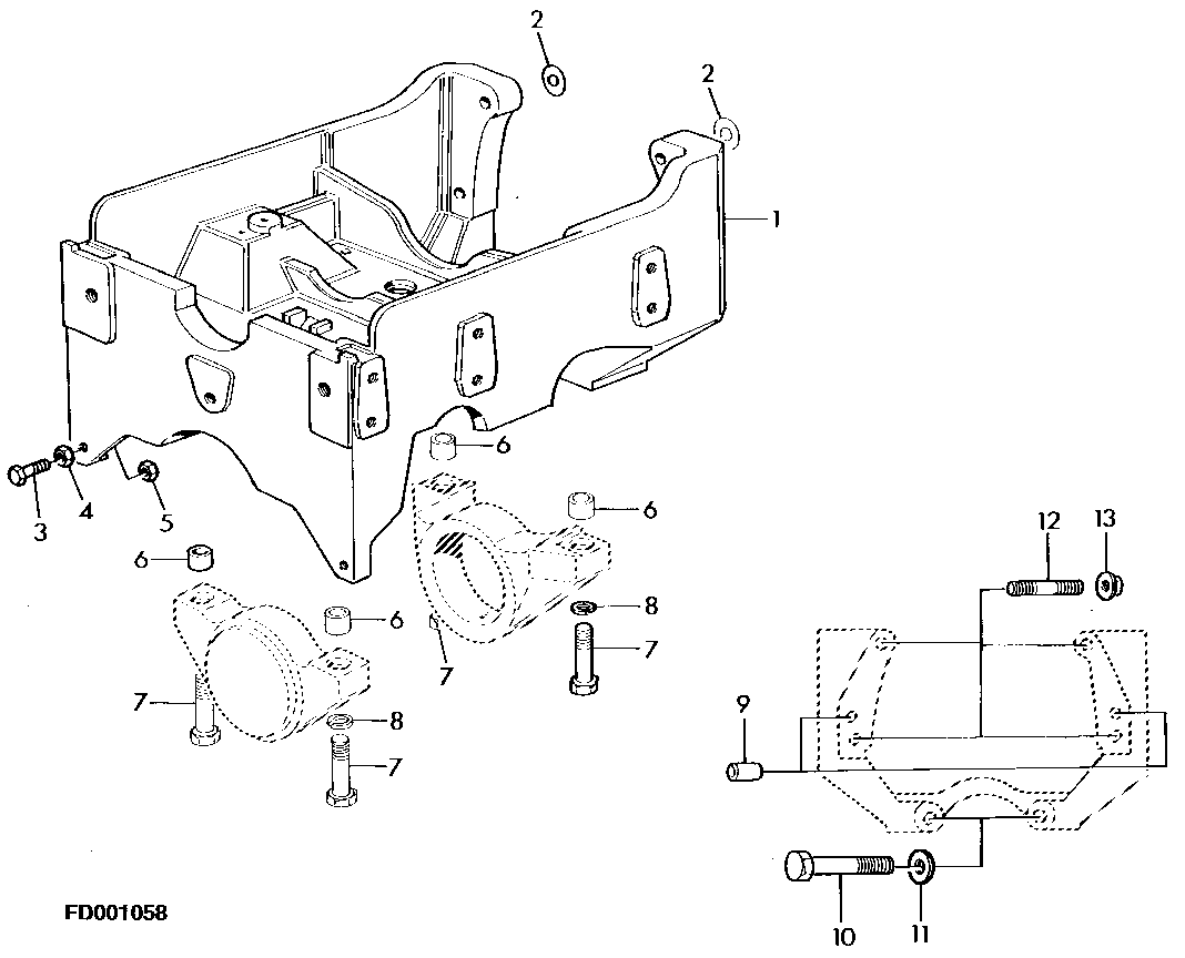 FRONT SUPPORT - FRONT WHEEL DRIVE 2014, 2016, C2016