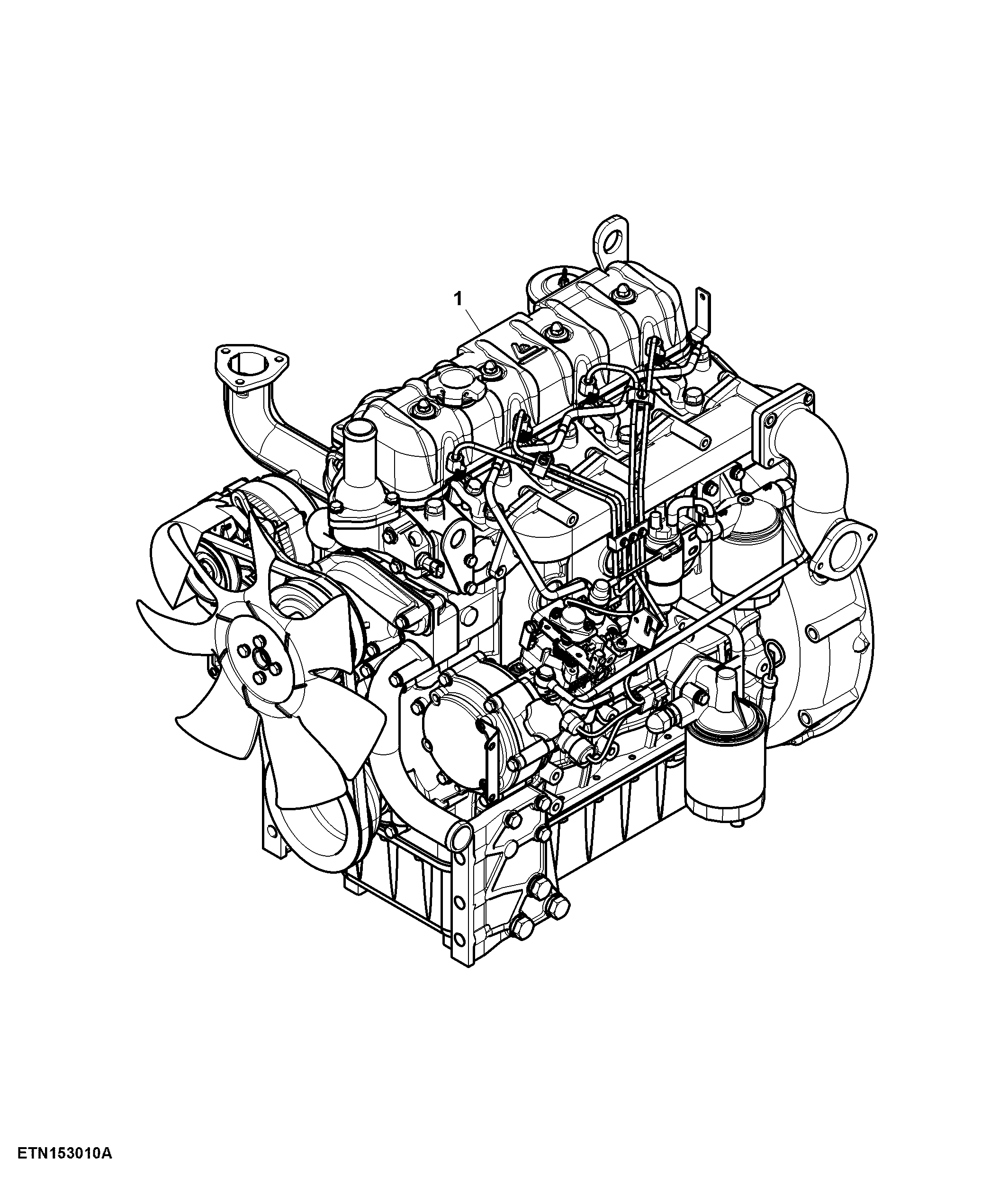 Engine, W/O Air Pump, 8X2 Transmission
