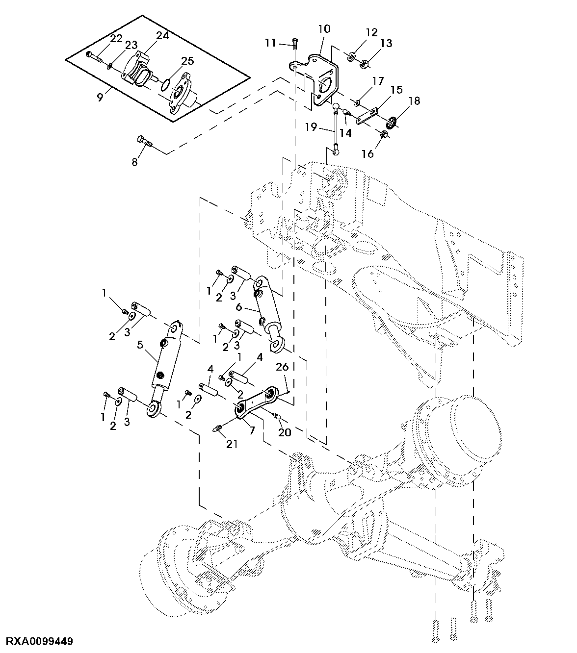 FRONT SUPPORT LINKAGE (TRIPLE LINK SUSPENSION)
