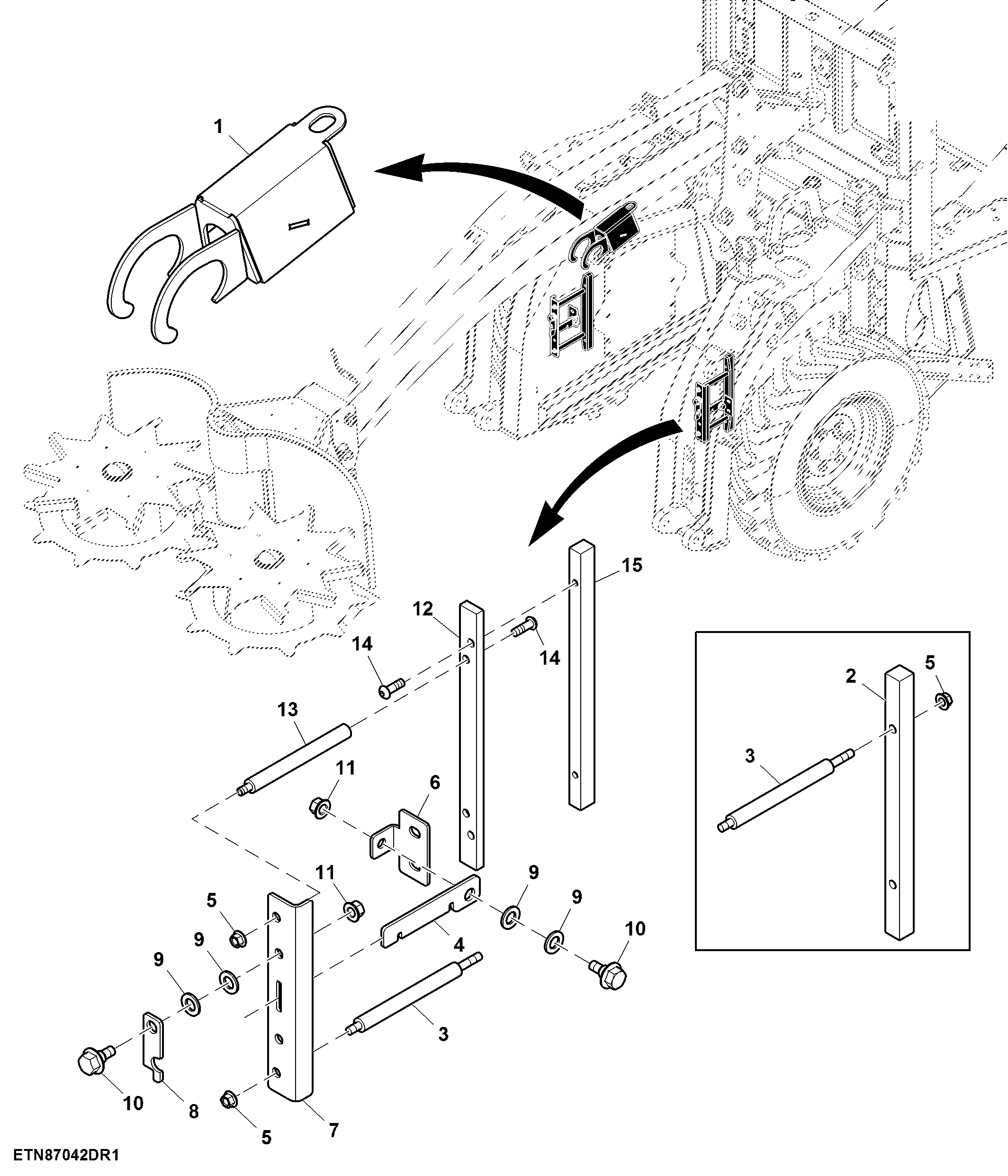 Topper Boom Safety Stopper and Cylinder Stop