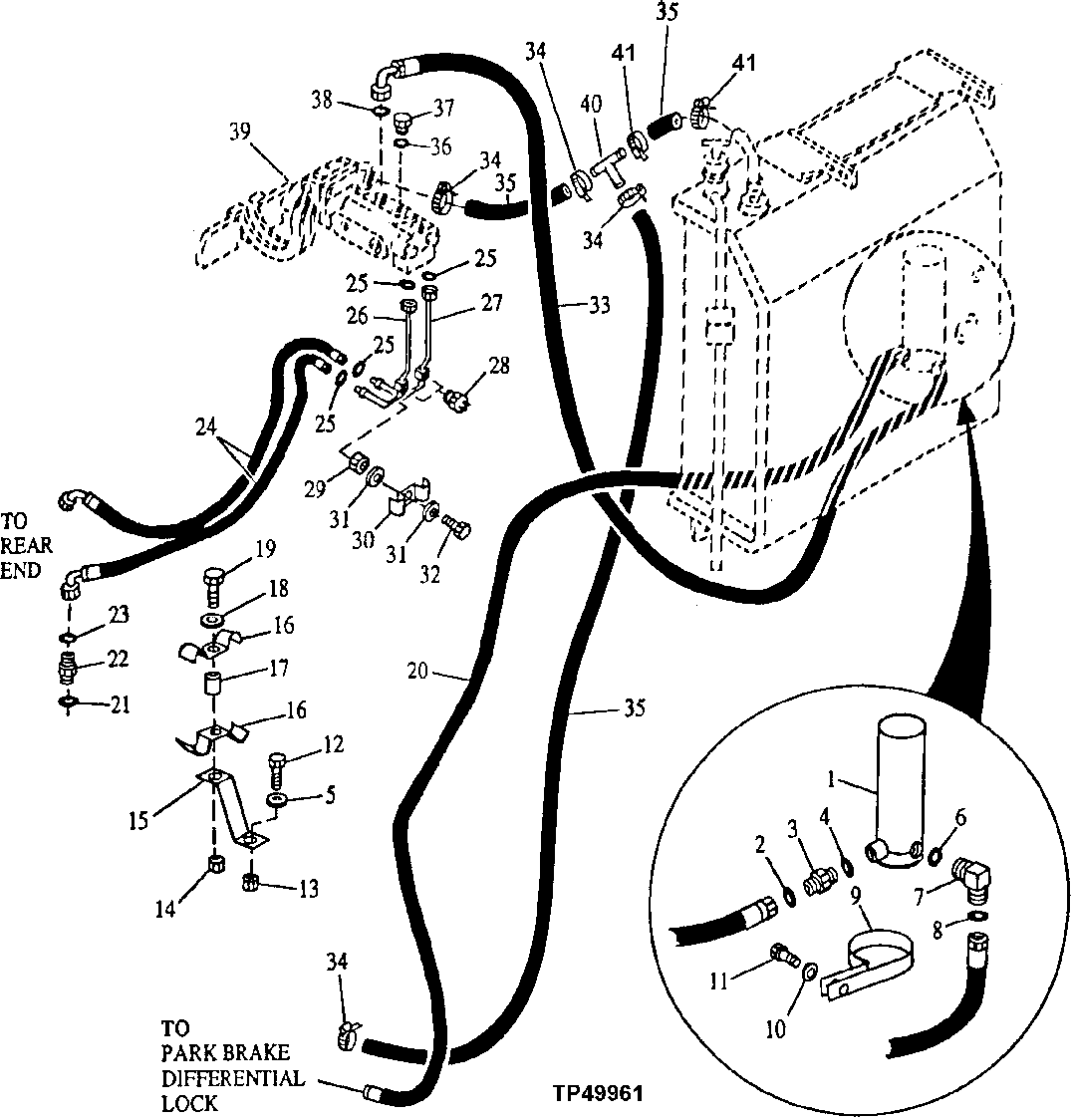 Service Brake Accumulator and Hoses ( - 872328)