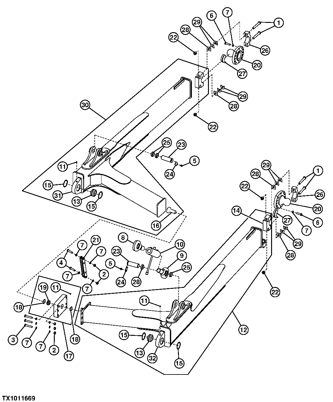 Push Beams, Struts and Pitch Jack ( - 181537)