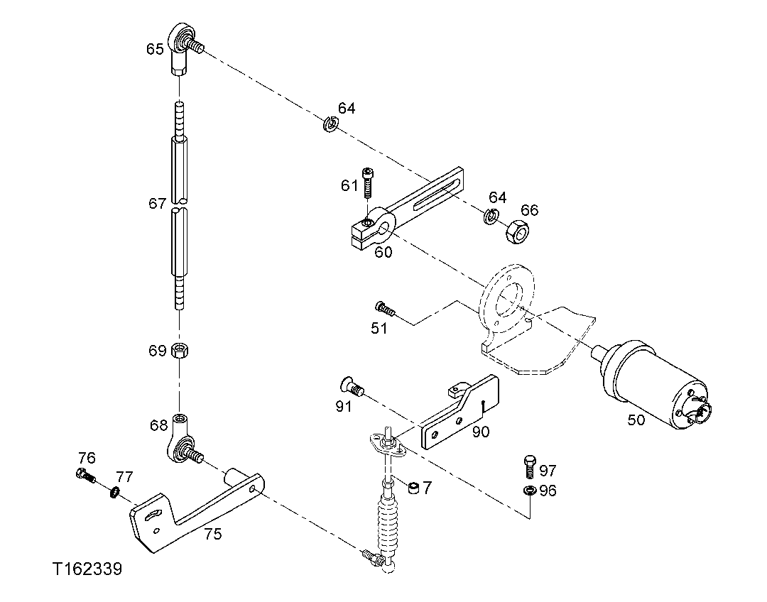 ENGINE SPEED CONTROL POTENTIOMETER,LEVER AND LINKAGE