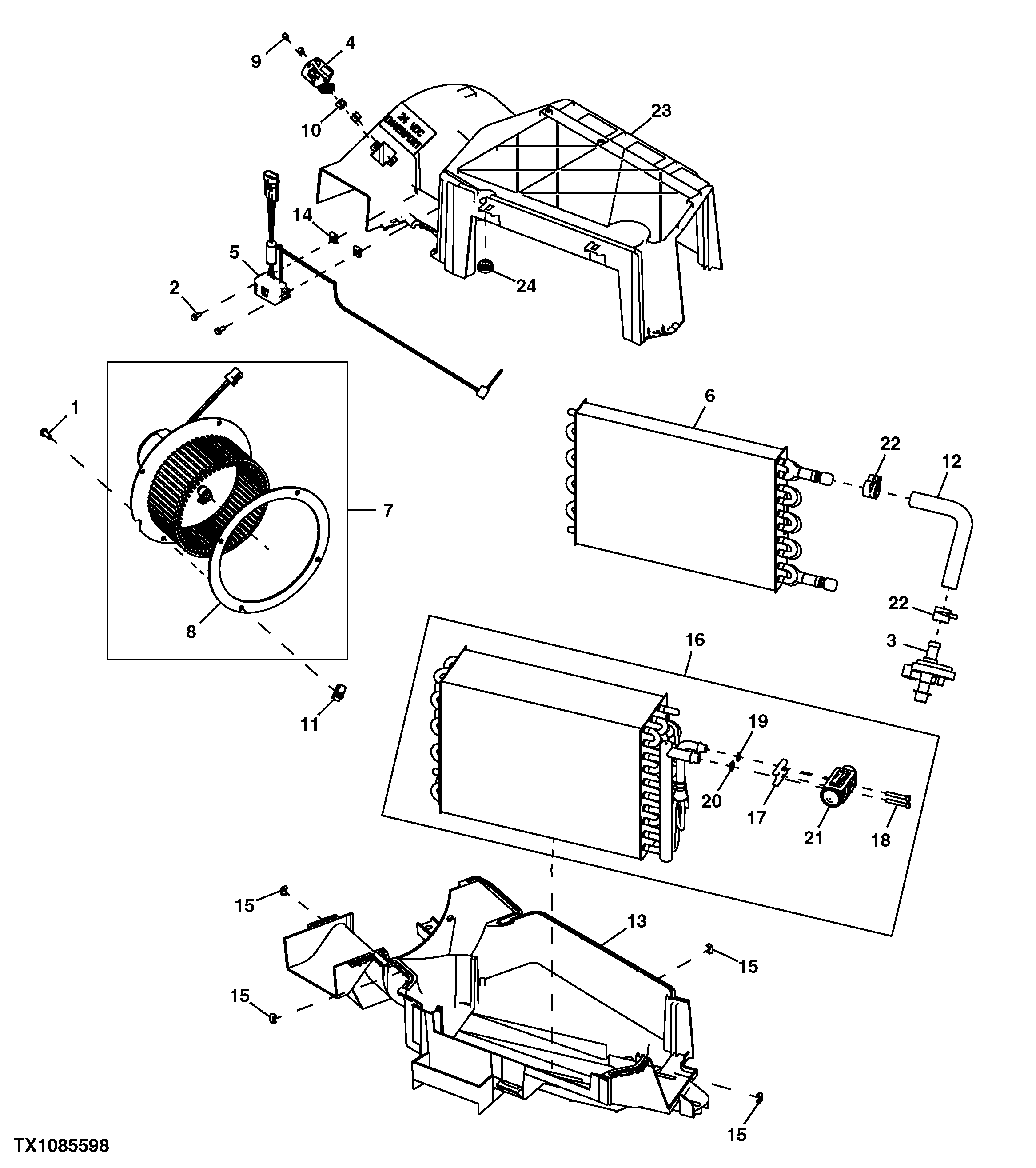 Heating and Air Conditioning (A/C) Module Components