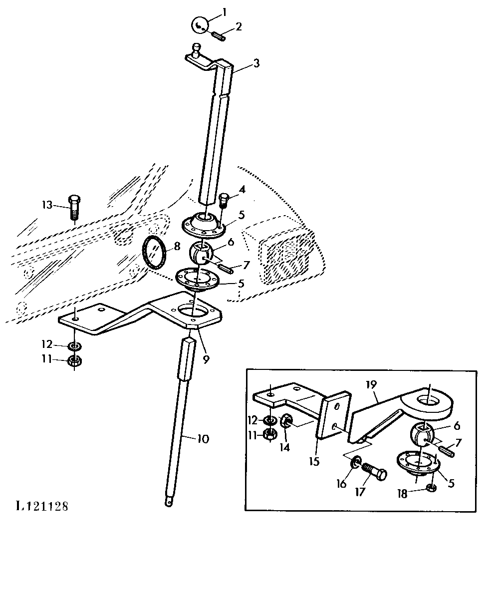 THREE-POINT HITCH-LIFT LINK ADJUSTMENT (WITH CAB)
