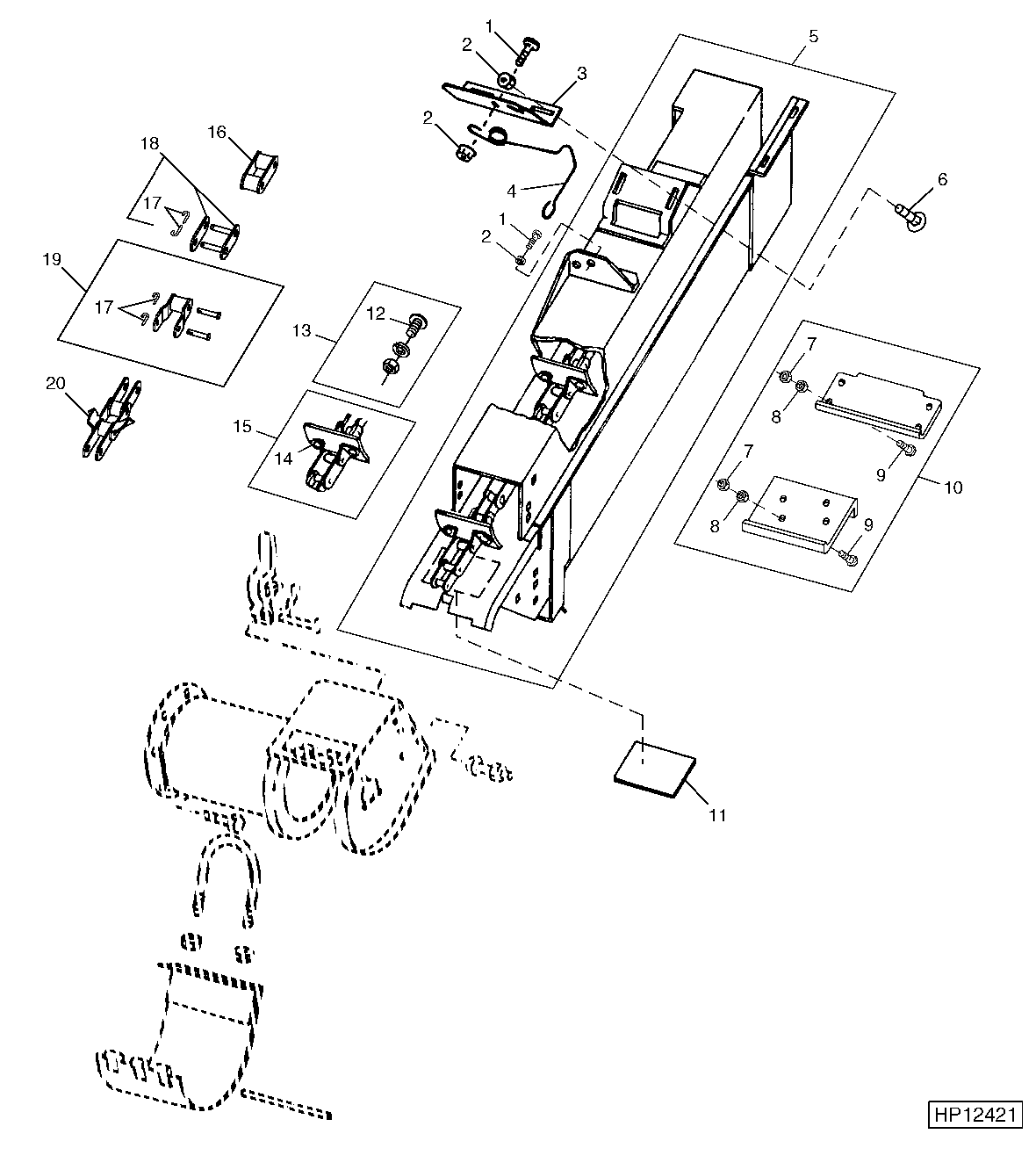 CLEAN GRAIN LOWER ELEVATOR AND CONVEYOR CHAIN