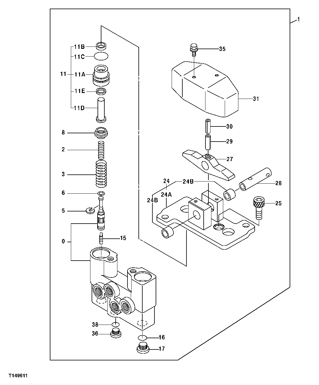 COUNTERWEIGHT REMOVAL PILOT VALVE COMPONENTS
