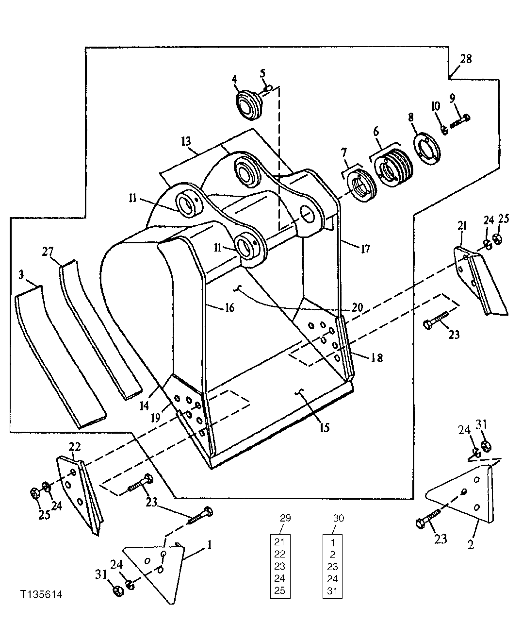 General Purpose Bucket (54 in.) (Also Order Bucket Tooth Assemblies)