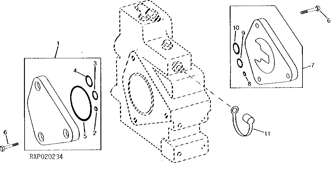 END COVERS (W/O SELECTIVE CONTROL VALVE) (W/O HITCH)