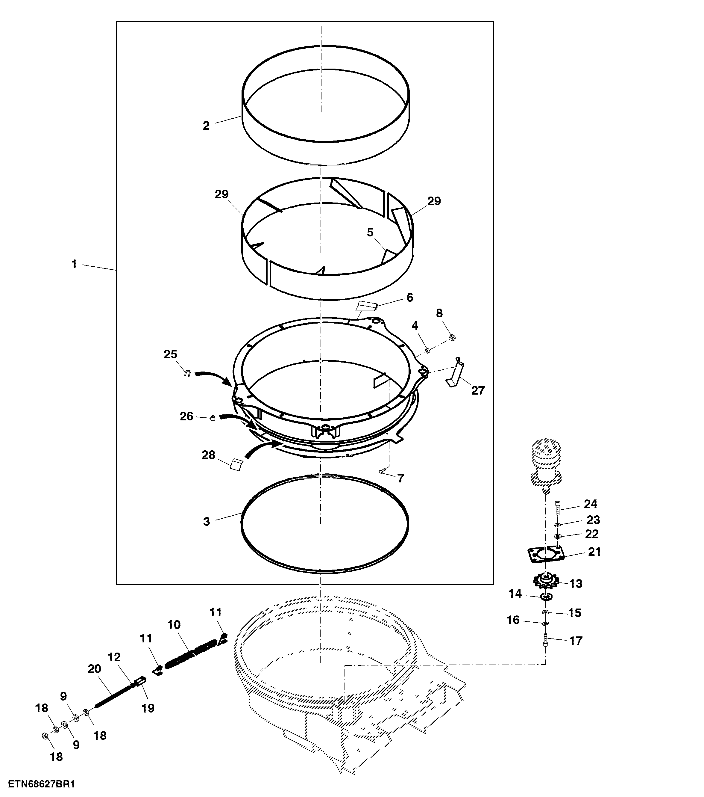 Primary Extractor GP, Extension Ring, Option 6100