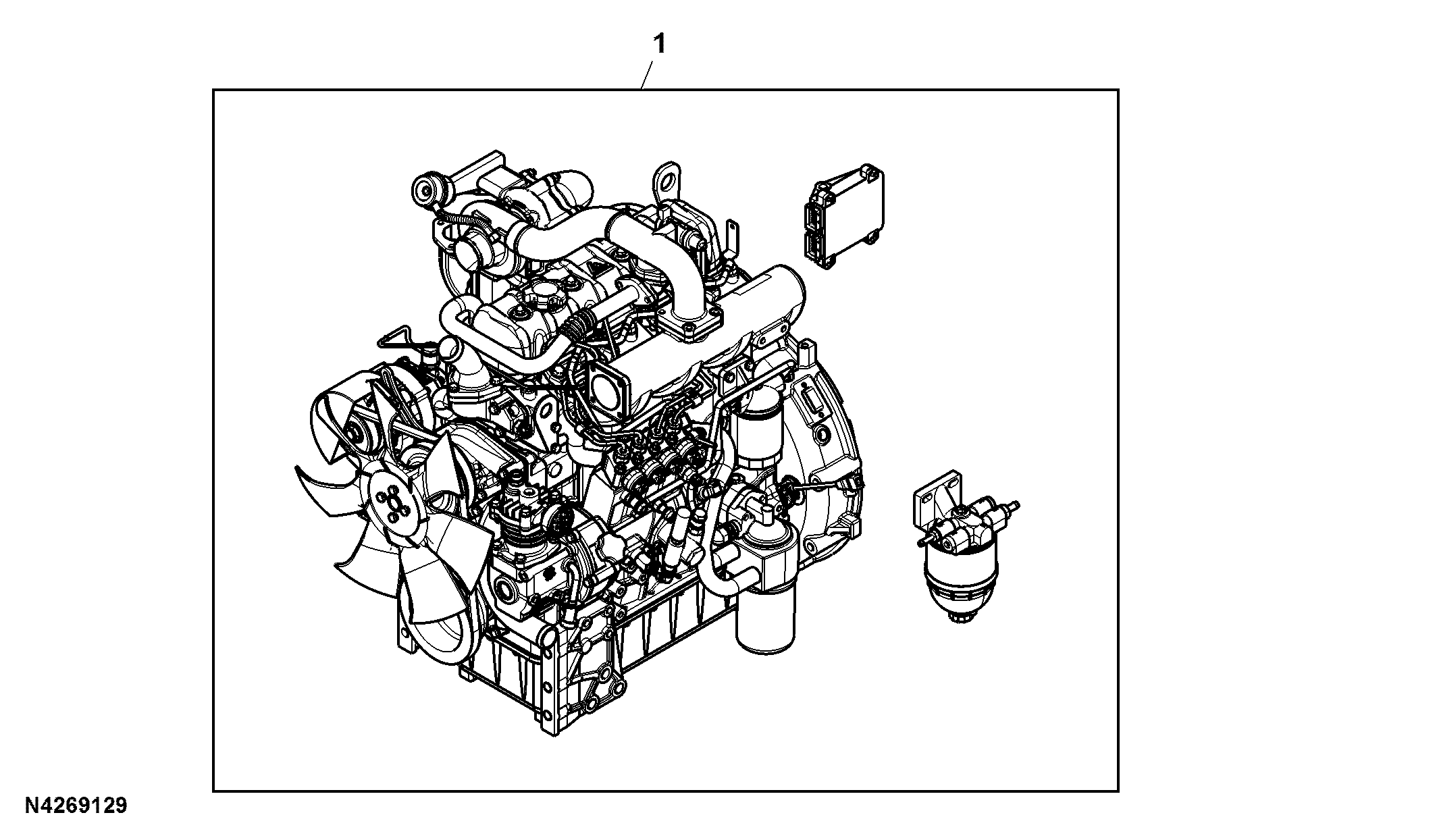 Engine, W/ Air Pump, 8X2 Transmission