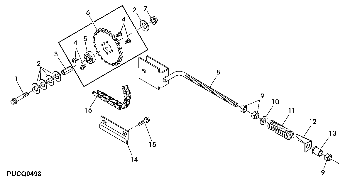 Sprocket Idler Assembly - Unloading Auger Drive