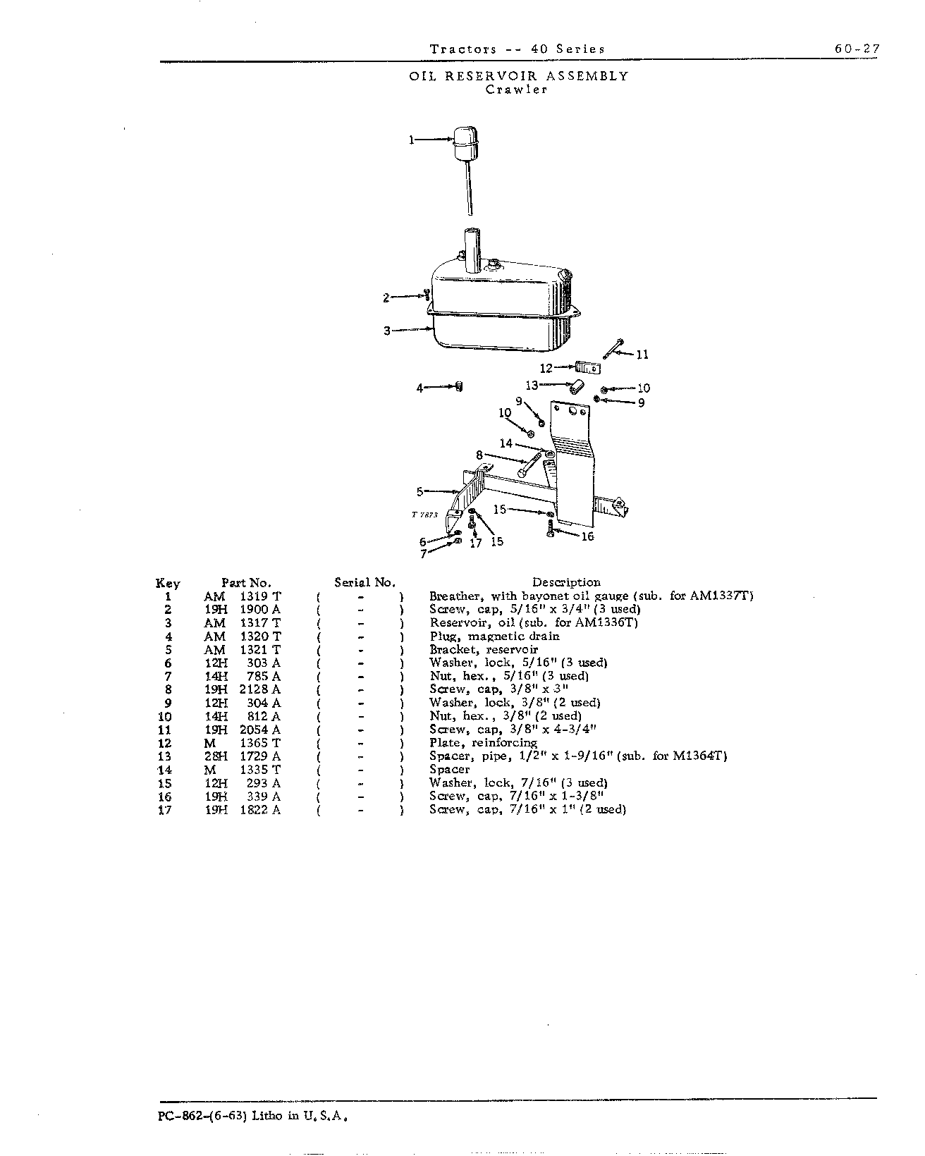 Oil reservoir assembly