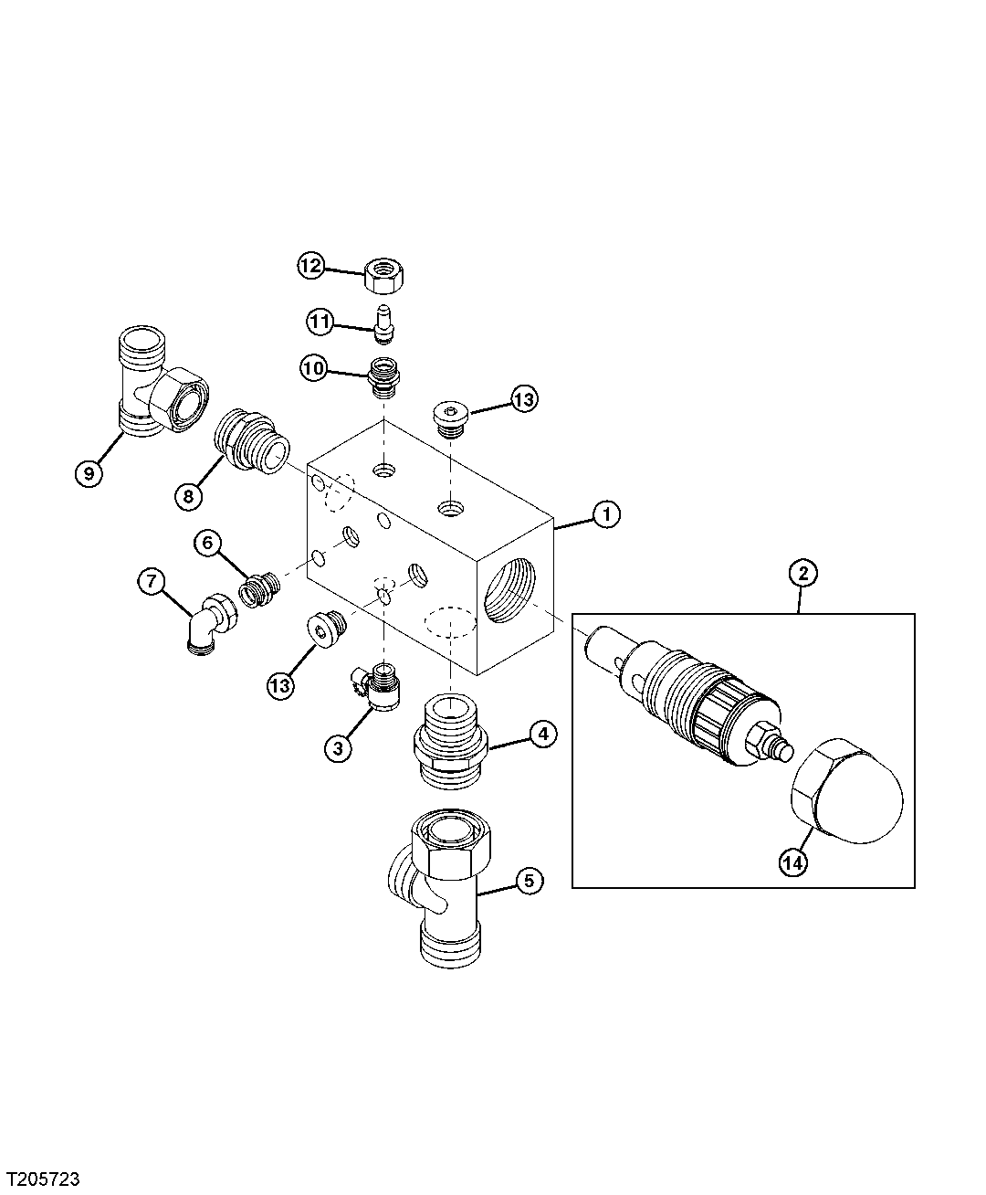 COLD STARTING UNIT HYDRAULIC MANIFOLD (COMPONENTS)