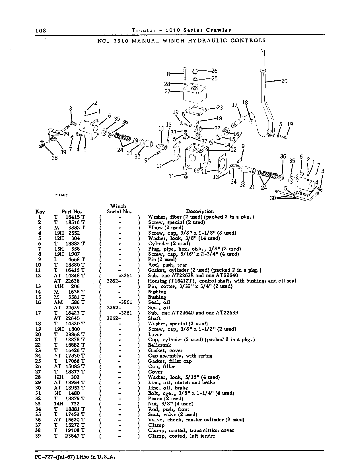 Brake rod, winch (Continued)