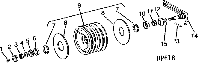 PROPULSION DRIVE COUNTERSHAFT SHEAVE (HYDROSTATIC DRIVE)
